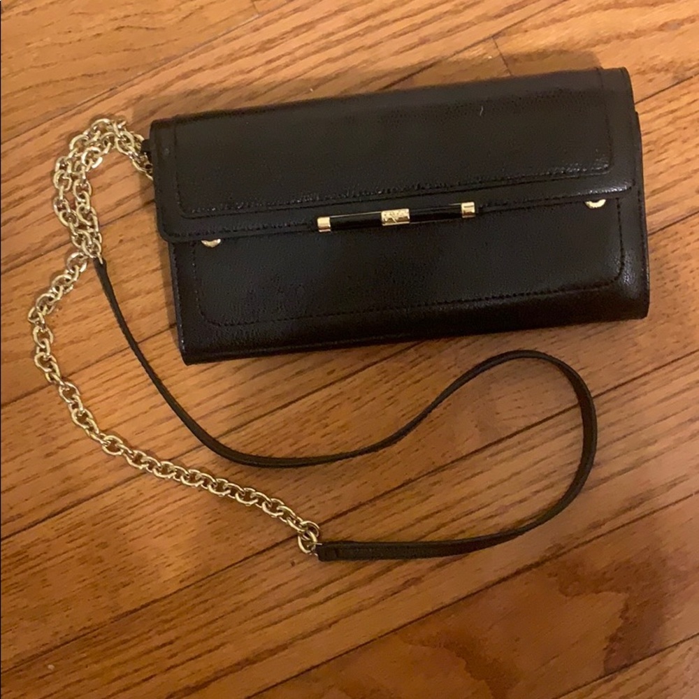 DVF leather clutch